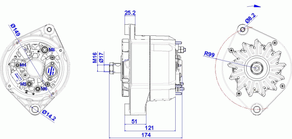 DELCO REMY 19025103 Alternator