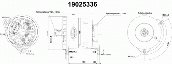 DELCO REMY 19025336 Alternator