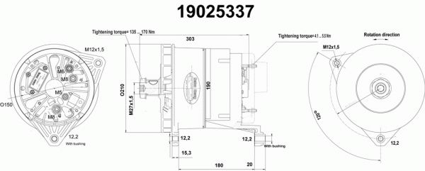 DELCO REMY 19025337 Alternator