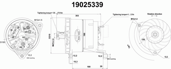 DELCO REMY 19025339 Alternator