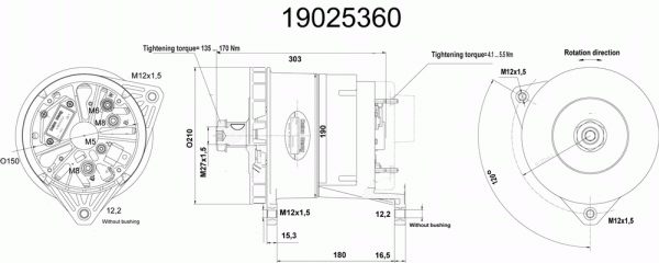 DELCO REMY 19025360 Alternator