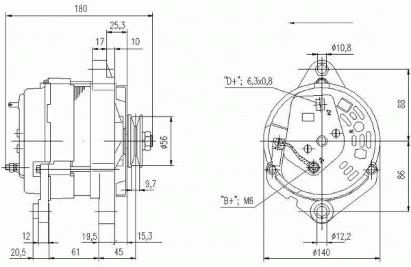 DELCO REMY 19025803 Alternator