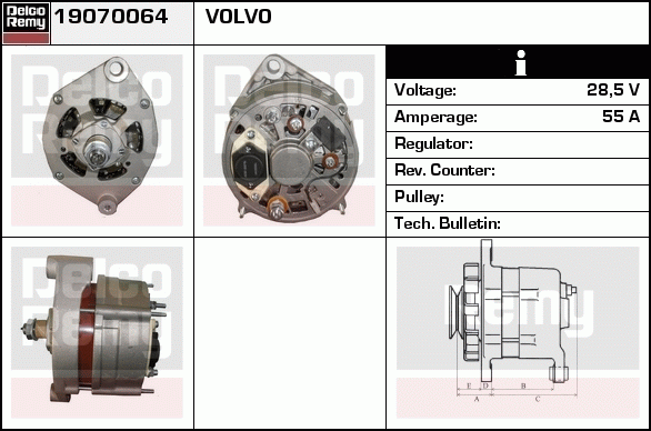 DELCO REMY 19070064 Alternator