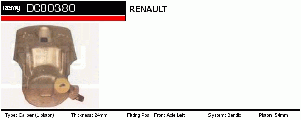 DELCO REMY DC80380 Brake...