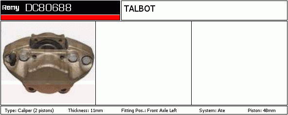 DELCO REMY DC80688 Brake...