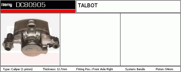 DELCO REMY DC80905 Brake...