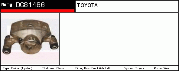 DELCO REMY DC81486 Brake...