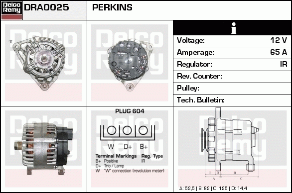 DELCO REMY DRA0025 Alternator