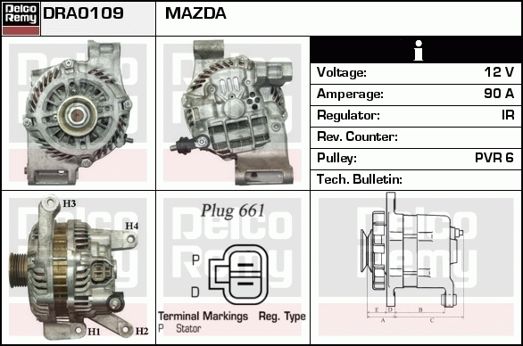 DELCO REMY DRA0109 Alternator