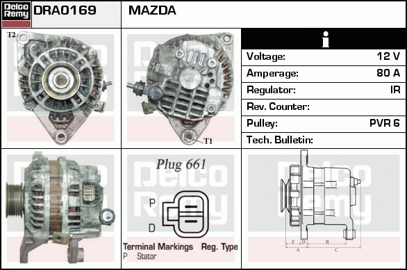 DELCO REMY DRA0169 Alternator