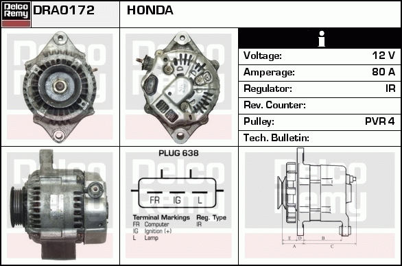 DELCO REMY DRA0172 Alternator