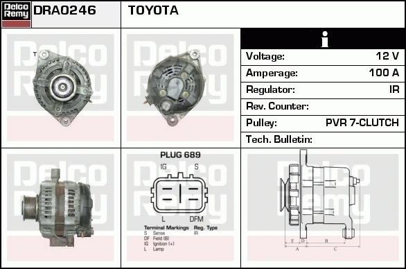 DELCO REMY DRA0246 Alternator