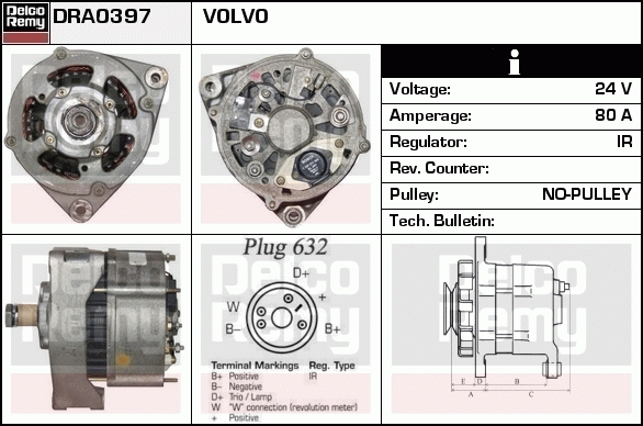 DELCO REMY DRA0397 Alternator