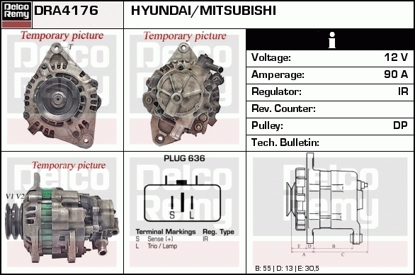 DELCO REMY DRA4176 Alternator