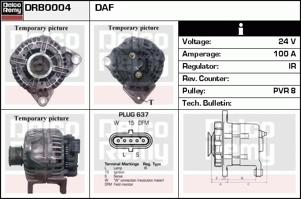DELCO REMY DRB0004 Alternator