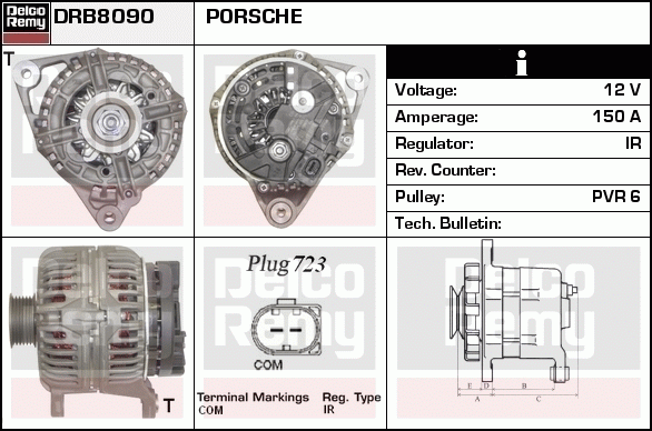 DELCO REMY DRB8090 Alternator