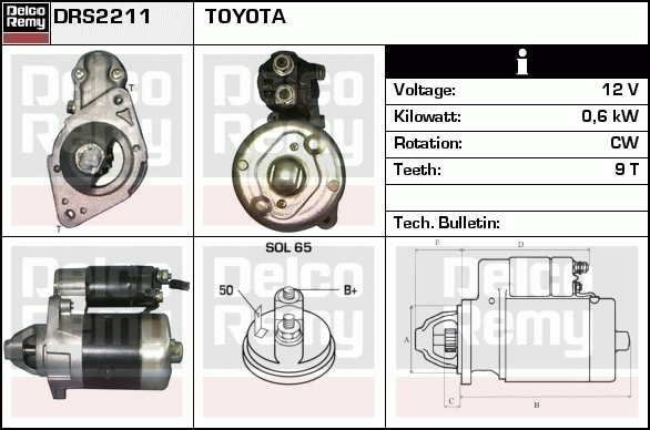 DELCO REMY DRS2211 Starter