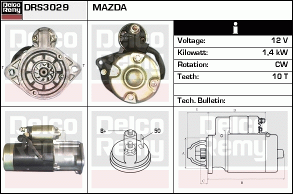 DELCO REMY DRS3029 Starter