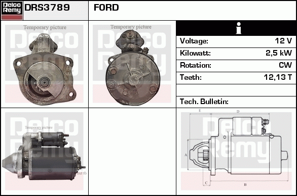 DELCO REMY DRS3789 Starter