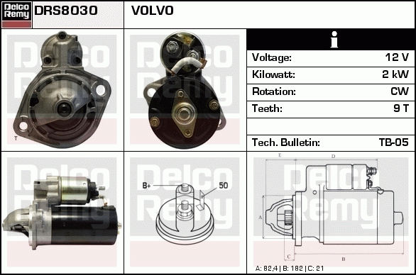 DELCO REMY DRS8030 Starter