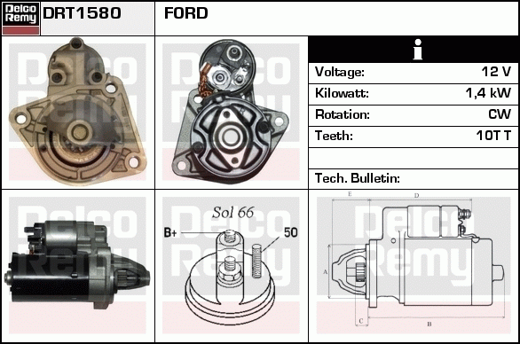 DELCO REMY DRT1580 Starter