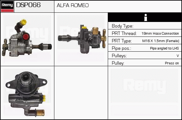 DELCO REMY DSP066 Hydraulic...