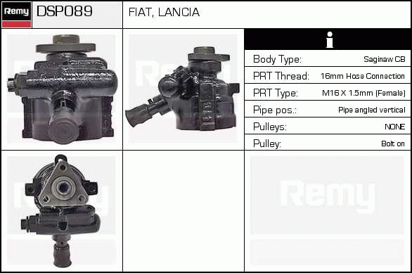 DELCO REMY DSP089 Hydraulic...