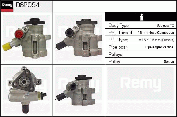 DELCO REMY DSP094 Hydraulic...