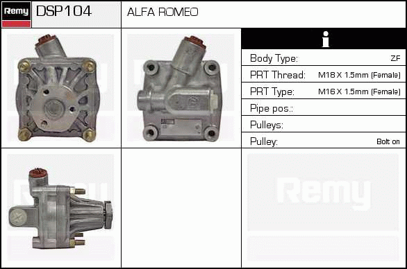 DELCO REMY DSP104 Hydraulic...