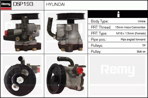 DELCO REMY DSP193 Hydraulic...