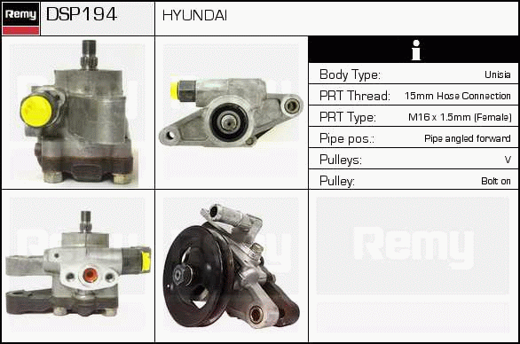 DELCO REMY DSP194 Hydraulic...