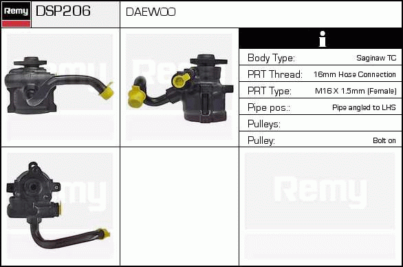 DELCO REMY DSP206 Hydraulic...