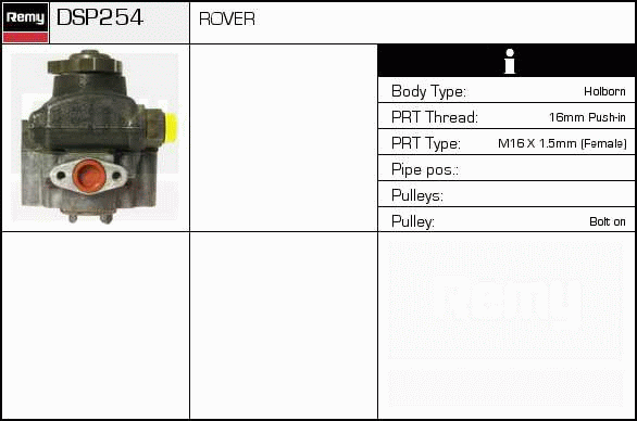 DELCO REMY DSP254 Hydraulic...