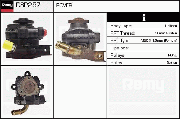 DELCO REMY DSP257 Hydraulic...