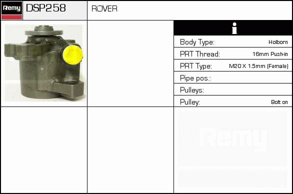 DELCO REMY DSP258 Hydraulic...