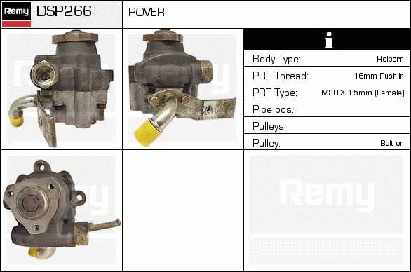 DELCO REMY DSP266 Hydraulic...