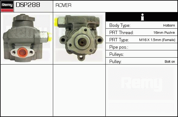 DELCO REMY DSP288 Hydraulic...