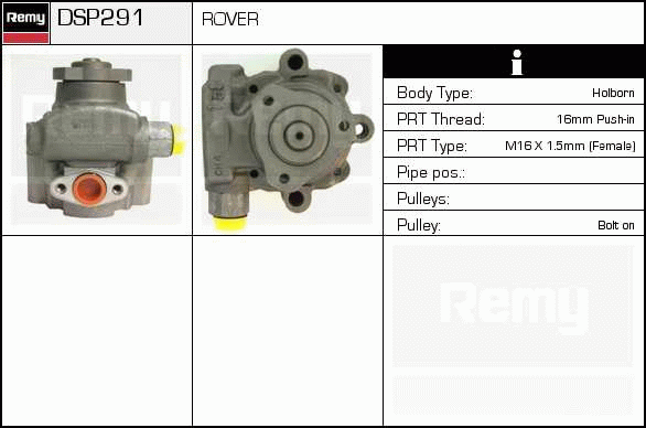 DELCO REMY DSP291 Hydraulic...