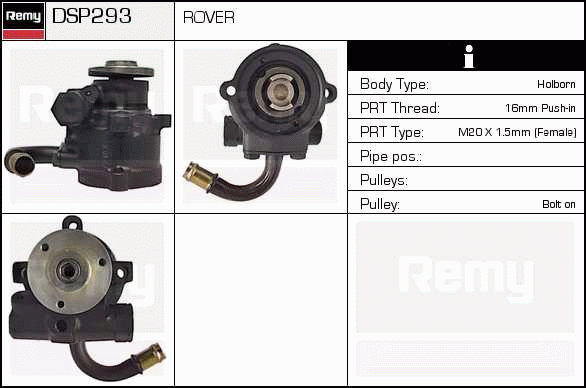 DELCO REMY DSP293 Hydraulic...