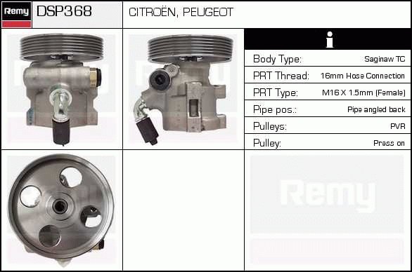 DELCO REMY DSP368 Hydraulic...