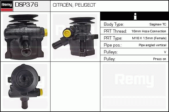 DELCO REMY DSP376 Hydraulic...