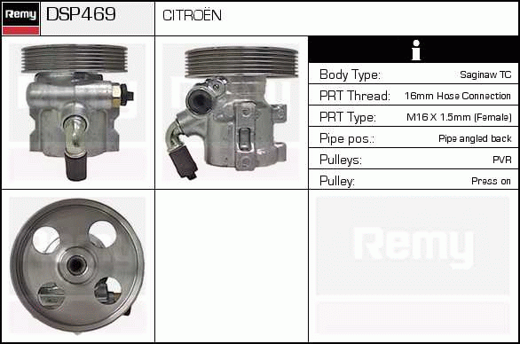 DELCO REMY DSP469 Hydraulic...