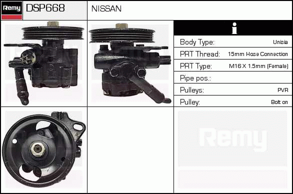 DELCO REMY DSP668 Hydraulic...