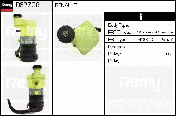 DELCO REMY DSP706 Hydraulic...