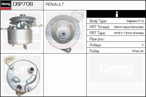 DELCO REMY DSP708 Hydraulic...