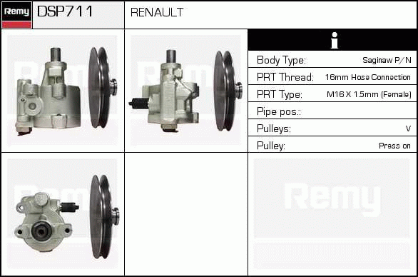 DELCO REMY DSP711 Hydraulic...