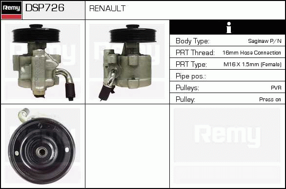 DELCO REMY DSP726 Hydraulic...