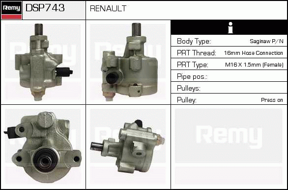 DELCO REMY DSP743 Hydraulic...