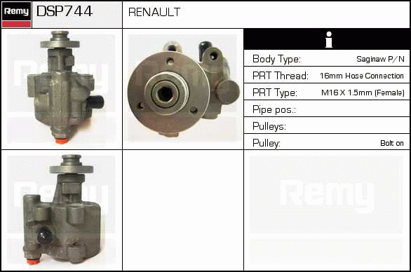 DELCO REMY DSP744 Hydraulic...