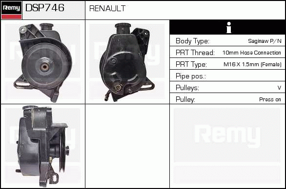 DELCO REMY DSP746 Hydraulic...